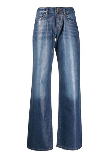 Jacob Lee embossed-logo straight-leg jeans - Blu