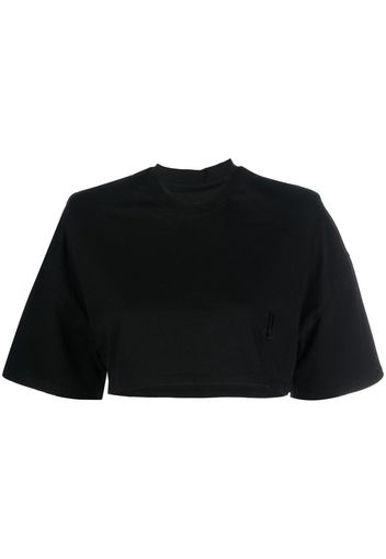 Jacob Lee extreme crop t-shirt - Nero