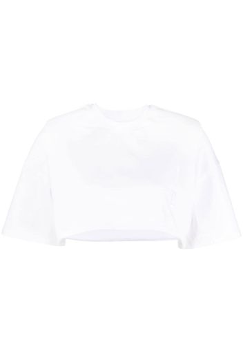 Jacob Lee extreme crop t-shirt - Bianco