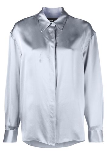 Jacob Lee satin silk shirt - Grigio