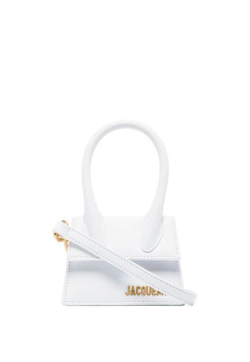 White leather Le Chiquito mini top handle tote