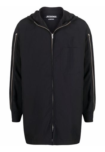 Jacquemus zip-sleeve coat - Nero