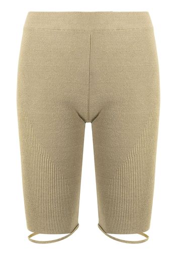 Jacquemus Sierra ribbed-knit shorts - Verde