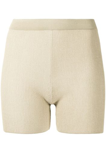 Jacquemus Arancia ribbed-knit shorts - Toni neutri