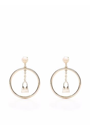 Jacquemus Le Chiquito drop hoop earrings - Oro