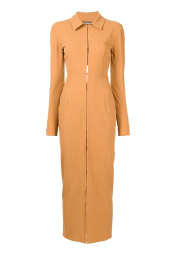 Jacquemus Obiou straight fitted dress - Marrone