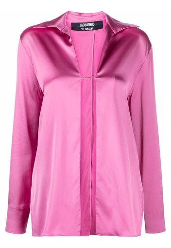 Jacquemus La chemise Notte logo-plaque shirt - Rosa