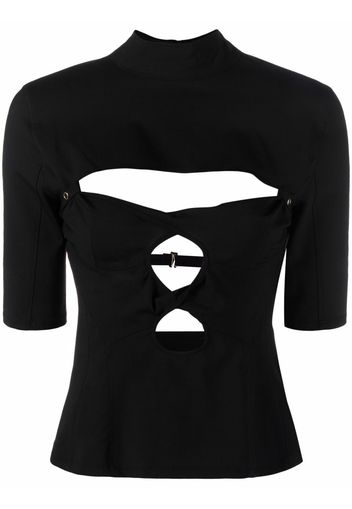 Jacquemus open-back short-sleeve top - Nero