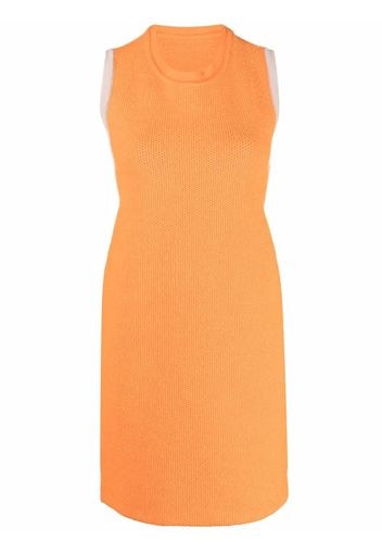 Jacquemus Sorbetto contrast-trim knitted mini dress - Arancione