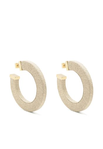 Jacquemus large fabric hoop earrings - Oro