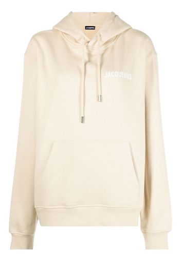 Jacquemus Le Sweatshirt logo hoodie - Toni neutri