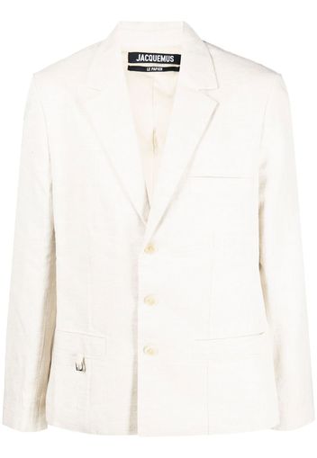 Jacquemus single-breasted silk-blend blazer - Toni neutri