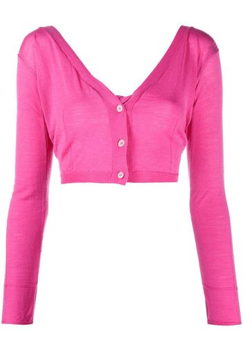 Jacquemus cropped button-fastening cardigan - Rosa