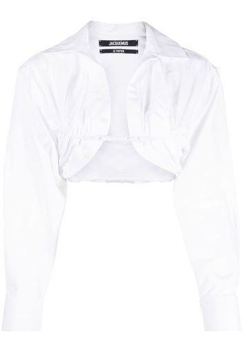 Jacquemus Machou cropped shirt - Bianco