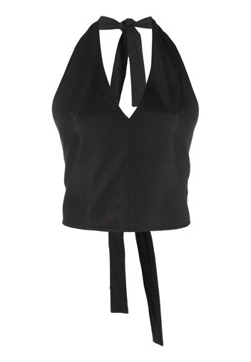 Jacquemus Le Linu halterneck cropped top - Nero