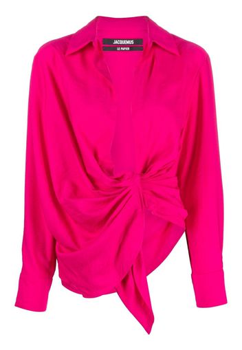 Jacquemus Camicia con dettaglio a nodo - Rosa