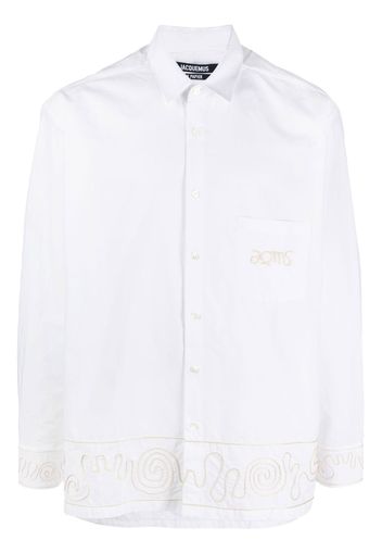 Jacquemus Camicia con ricamo - Bianco