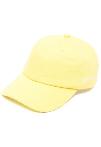 Jacquemus Casquette logo-embroidered cap - Giallo