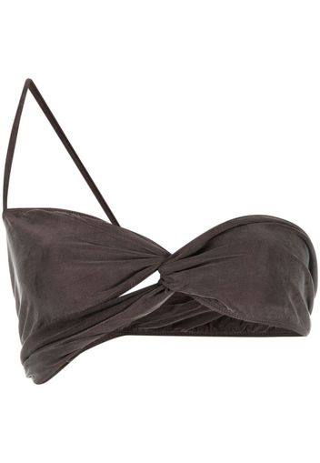 Jacquemus single-strap bandeau top - Marrone