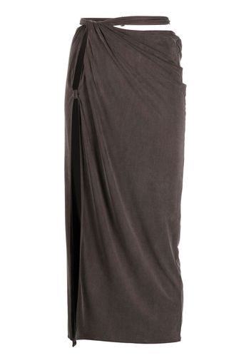 Jacquemus La jupe Espelho cut-out draped skirt - Marrone