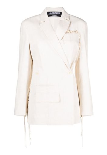 Jacquemus embroidered double-breasted blazer - Toni neutri