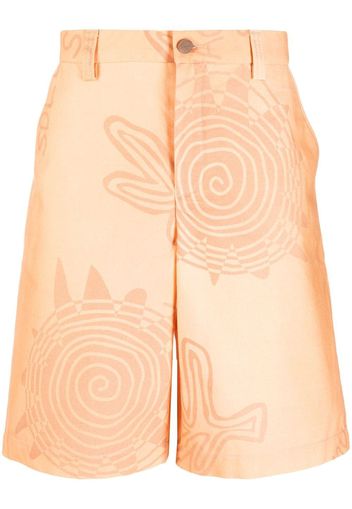 Jacquemus graphic-print shorts - Arancione