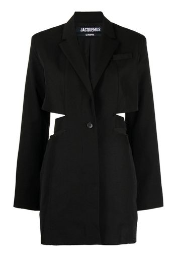 Jacquemus cut-out blazer-style dress - Nero