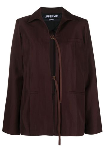 Jacquemus La Veste Amaro strap-fastening jacket - Marrone