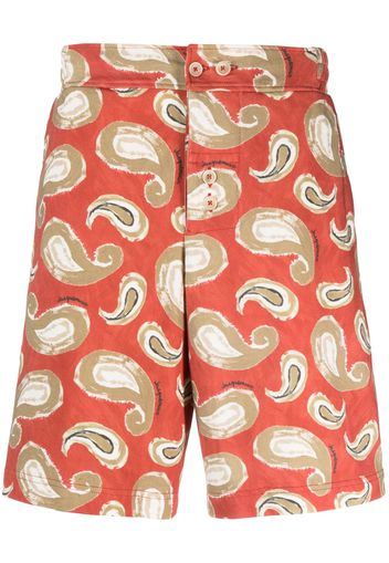 Jacquemus Le short Pingo paisley-print shorts - Rosso