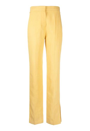 Jacquemus Tibau linen-blend trousers - Giallo