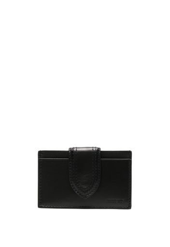 Jacquemus debossed-logo polished-finish cardholder - Nero