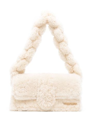 Jacquemus Le Bambidou shearling shoulder bag - Bianco