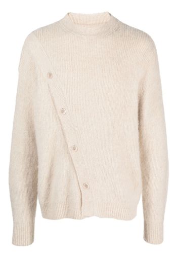 Jacquemus Le Pau asymmetric cardigan - Toni neutri