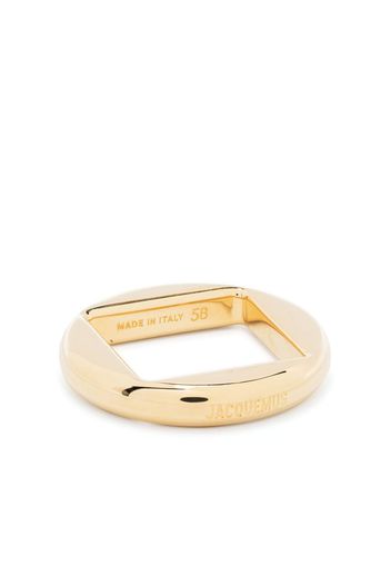 Jacquemus La bague rond logo-engraved ring - Oro