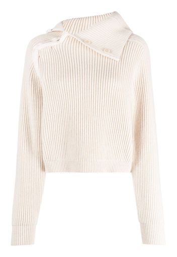 Jacquemus Vega asymmetric wool-blend jumper - Toni neutri