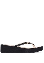 Jacquemus black Les Tatanes Lin flatform sandals - Nero