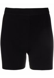 Jacquemus high-waisted ribbed cycling shorts - Nero