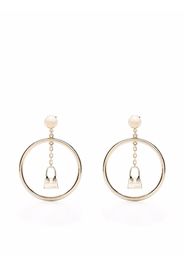 Jacquemus Le Chiquito drop hoop earrings - Oro