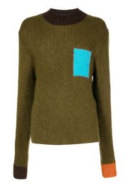 Jacquemus Maglione girocollo con design color-block - Verde