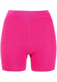 Jacquemus fine-ribbed knitted cycling shorts - Rosa