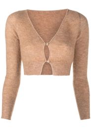 Jacquemus Le Cardigan Alzou cropped cardigan - Marrone