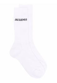 Jacquemus intarsia-knit logo ankle socks - Bianco