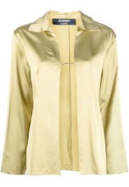 Jacquemus Notte logo plaque blouse - Toni neutri