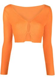 Jacquemus button-up cropped cardigan - Arancione