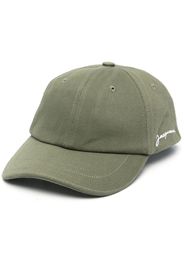 Jacquemus Casquette embroidered-logo cotton cap - Verde