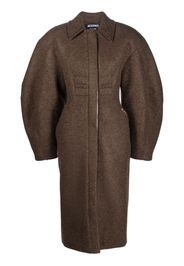 Jacquemus Cappotto midi Croissant - Marrone