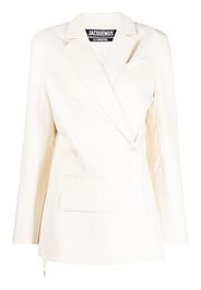 Jacquemus asymmetric double-breasted blazer - Toni neutri