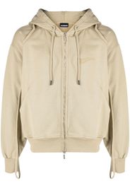 Jacquemus Clay organic-cotton zip hoodie - Toni neutri