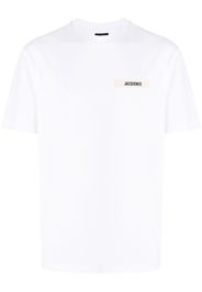 Jacquemus logo-patch cotton T-shirt - Bianco