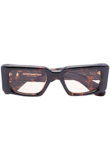 Jacques Marie Mage Supersonic rectangle-frame sunglasses - Marrone